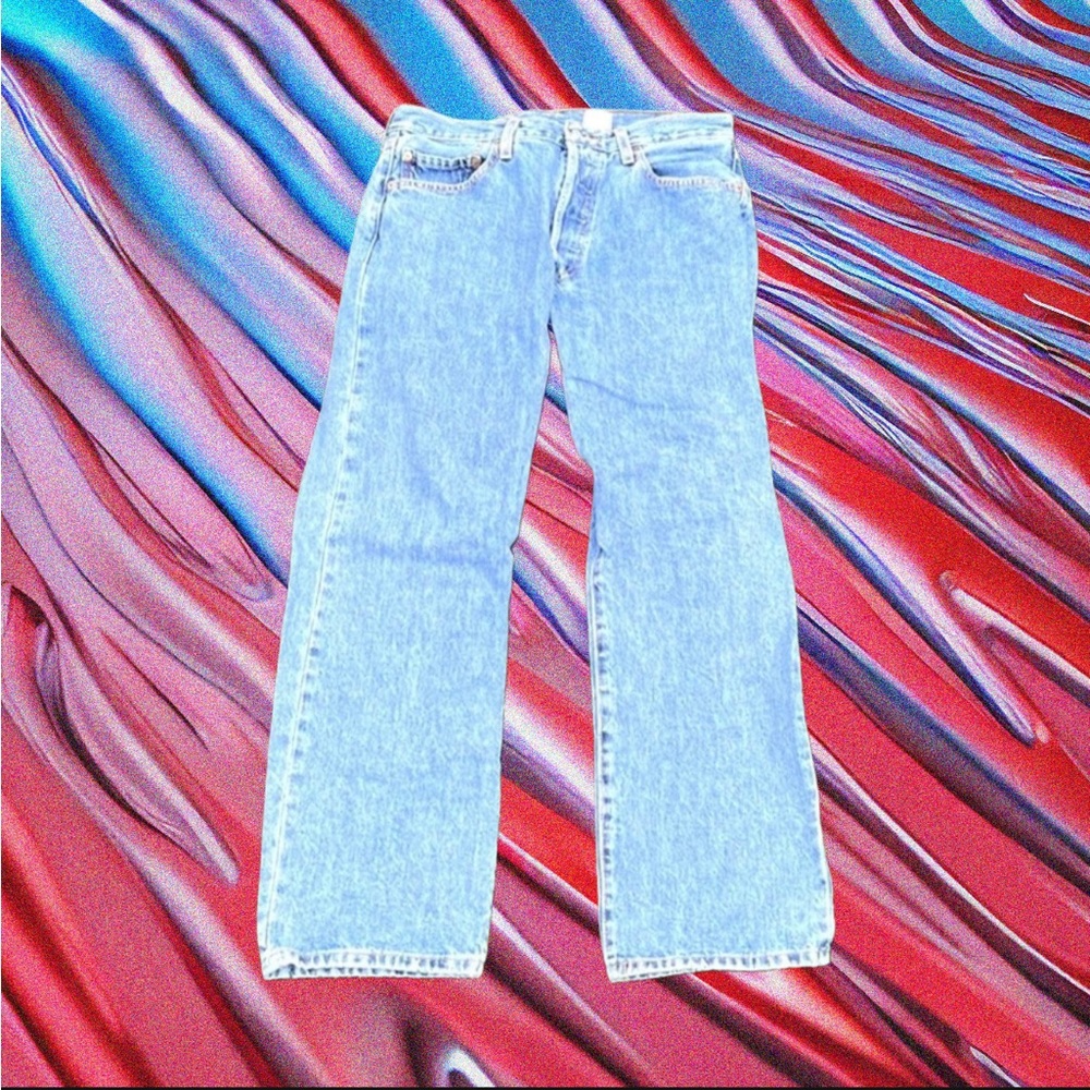 Levis 501 Mens Jeans Size 34X30 Medium Wash Button Fly Straight Leg WPL 423